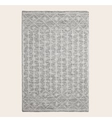 Tapis de sol SOLVIG  Tissage bicolore en laine et coton Madura