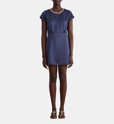 Robe courte en satin et strass - ANNIE Pablo