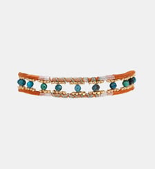 Bracelet manchette perles et liens fermoir aimanté YLIM Hipanema