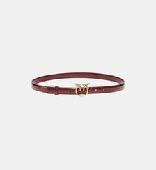 Ceinture en cuir brillant avec boucle love birds 2 cm Pinko