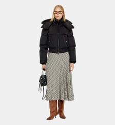 Doudoune en nylon froissé avec capuche amovible Diesel