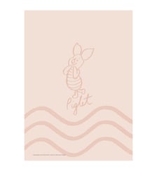 Poster Disney - Disney - Piglet Soft Pink Waves Poster & Frame
