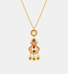 Collier sautoir  pendentif sculptural  - Gloria Satellite