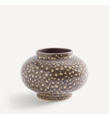 Vase rond en céramique émaillée tachetée, hauteur 12,5 cm AM.PM
