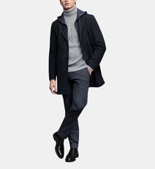 Manteau à capuche avec parement amovible slim Aspen Digel