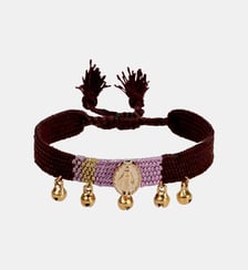 Bracelet en tissu réglable avec cabochon central et pampilles CIPRA Hipanema