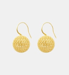 Boucles d'oreilles dormeuses   doré à l'or fin - Betty Satellite