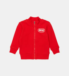 Sweat à fermeture zippée intégrale avec logo Diesel Kids