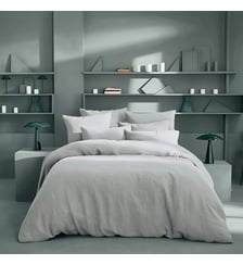 Housse de couette pur lin lavé 165 g/m² uni beige marron Le lin lave taupe Garnier Thiebaut