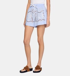 Short brodé en coton Sandro