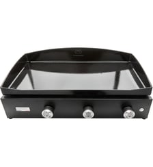 Plancha gaz Pure 375 Noir 3 brûleurs à poser, 75x40 cm Le Marquier