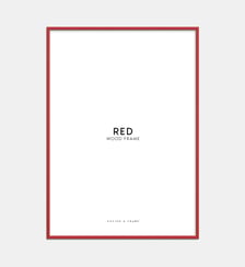 Cadre en bois rouge en acrylique Poster & Frame