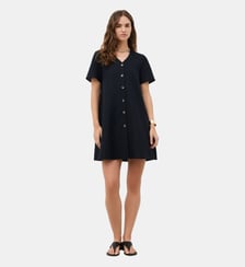 Robe rima - Motif uni - Lin - Coupe housse / droite Caroll