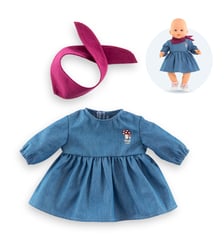 Robe en Jean Manches Longues & Foulard Petit Explorateur pour poupon 36 cm Corolle
