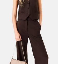 Pantalon de tailleur strassé Maje