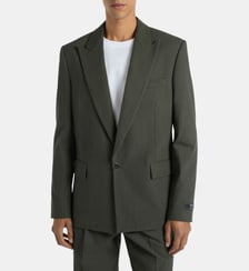 Veste 1 bouton en sergé de coton Balmain