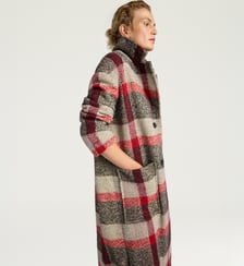 Manteau william en maxi carreaux de laine bouclé Momonì