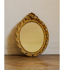 Miroir en résine doré Georges N°1484- Produit chiné Debongout