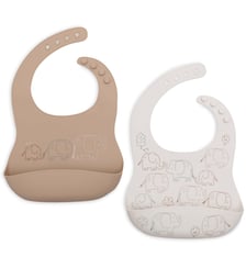 Lot de 2 bavoirs en silicone Jollein
