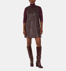 Robe Courte Sans Manches En 100% Cuir Brume Maison 123