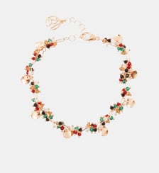 Chaine de cheville perles à facettes multicolore Balaboosté