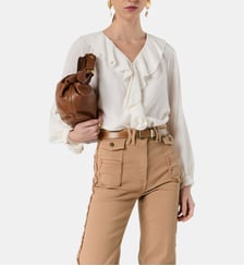Chemise en crêpe à volants - CISANA Gerard Darel
