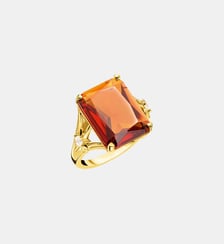 Bague Pierre orange grande avec étoile Thomas Sabo