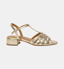 Sandales à Talon Capri Cuir Lamé Bobbies