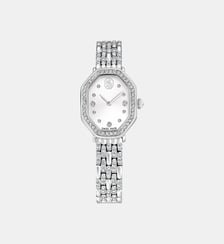 Montre Dextera octagon, Fabriqué en Suisse, Bracelet en métal, Finition or rose Swarovski
