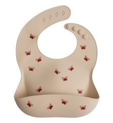 Bavoir à poche en silicone Mushie