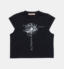 T-shirt avec logo sur la poitrine Marni