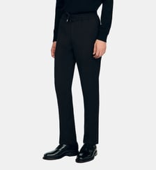 Pantalon droit laine mélangée Sandro