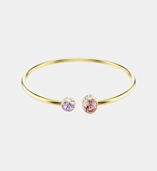 Bracelet-jonc Chroma, Doré à l’or 18 carats (750/1000) Swarovski
