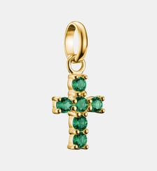 Charm croix avec nanocristal vert Thomas Sabo