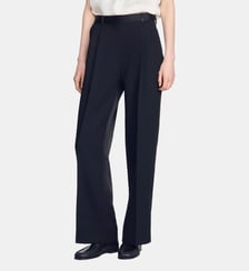 Pantalon bi-matières satiné Sandro