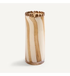 Vase rayé en verre soufflé, hauteur 25 cm AM.PM