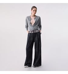 Cardigan en laine avec détail lingerie Liu Jo