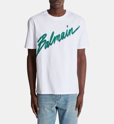 T-shirt floqué Balmain Lettre Balmain
