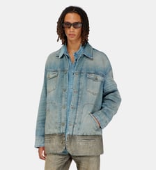 Veste en denim avec ourlet contrastant Diesel