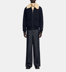 Blouson aviateur à col mouton Sandro