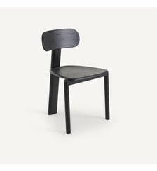 Chaise chêne et plaqué, design E. Gallina AM.PM