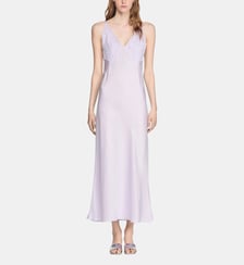 Robe longue à dentelle Sandro