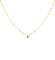 Collier 360° - Diamant taille cœur, 0,15ct - Or jaune 750‰ La Brune & La Blonde