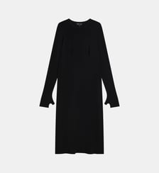 robe Oriane en jersey crêpe noir Agnès b.