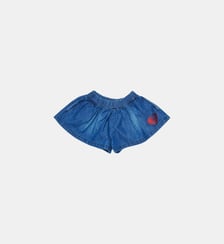 Short en denim avec logo imprimé Diesel Kids