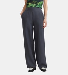 pantalon en lin gris anthracite Agnès b.