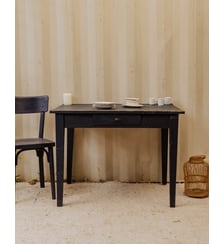 Table à manger en bois bleu foncé Romy N°1486- Produit chiné Debongout