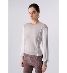 Pull à empiècement en georgette Liu Jo