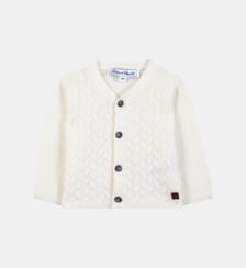 Cardigan -  cachemire col v maille tressée Tartine Et Chocolat