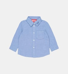 Chemise à manches longues avec logo Diesel Kids